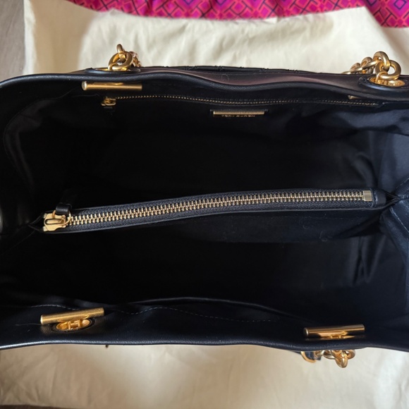 Tory Burch Large Fleming Triple Compartment Tote Black - Picture 6 of 6